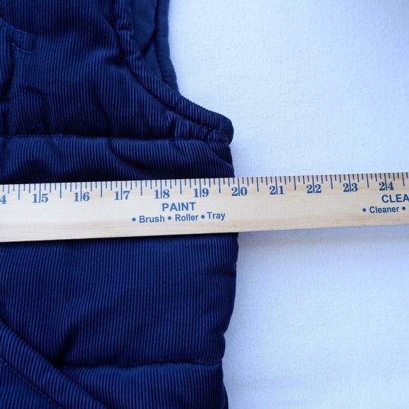 True Religion Carter Vest Jacket Mens Medium Navy Blue Gray Corduroy - Picture 7 of 9